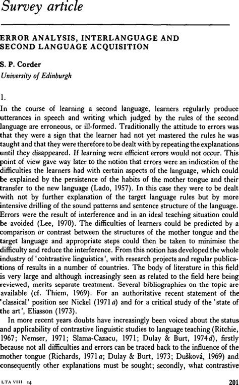 Image result for Error Analysis Language