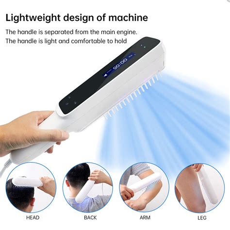 GKPLY Hand-held UVB Ligth Therapy Home Phototherapy Lamp with 311Nm LCD ...