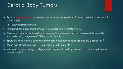 Carotid body tumors | PPTX