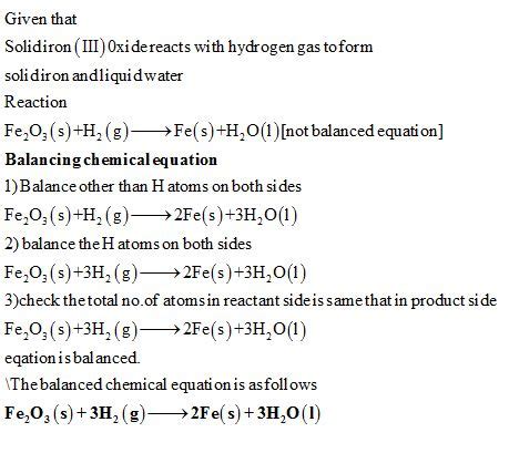 Chemical equation for the following reaction. Phases are optional ...
