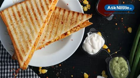 Spinach Corn Ricotta White Bread Sandwich Recipe | Ask Nestle