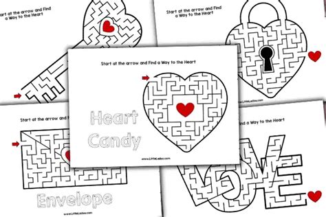 Valentine Mazes Free Printable - prntbl.concejomunicipaldechinu.gov.co