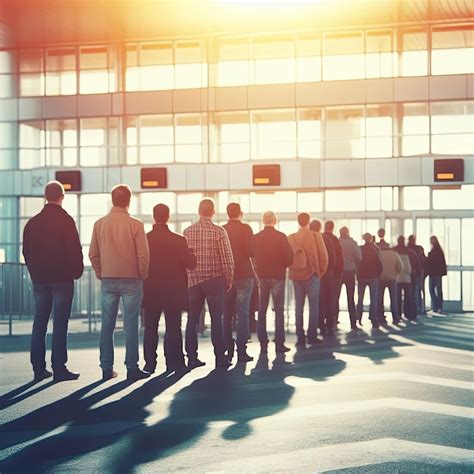 People Standing Line 的图像结果