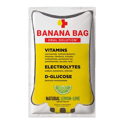 Banana Bag Oral Solution Packets – Natural Lemon Lime 15pk | A ...