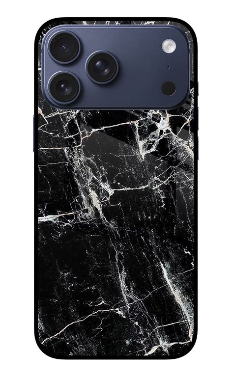 Buy Now Black Marble Texture Glass Case for iPhone 17 Pro Max Online ...