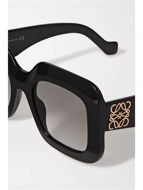 Black Oversized square-frame acetate sunglasses | Loewe | NET-A-PORTER
