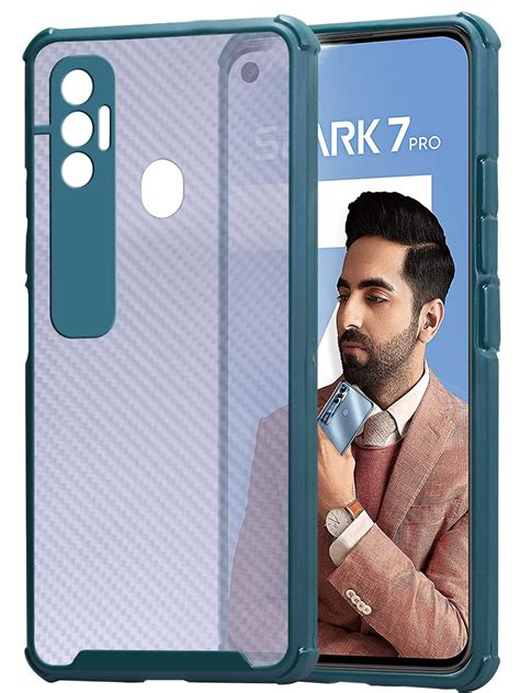 Jkobi Back Cover Case for Tecno Spark 7 Pro (Carbon Fiber | Camera ...