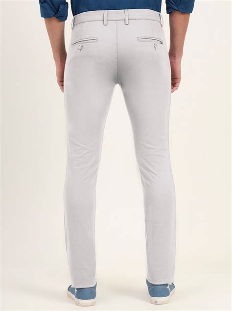 Greenfibre Sky Blue Casual Trouser | Super Slim Fit | 100% Cotton ...