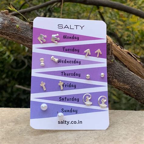 "Majesty" Weekly 7 Stud Earrings | Salty – Salty Accessories