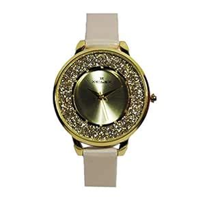 XENLEX Analogue Gold Color Dial Watch for Women Girls in Leather Belt ...
