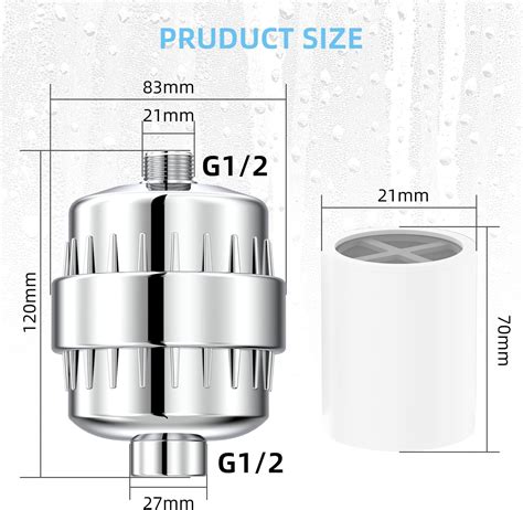 Voikoyu 24 Stage Shower Water Filter - High Output Softener India | Ubuy