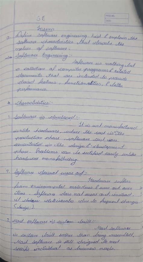 SE Insem Notes: Software Engineering Characteristics & Models - Studocu