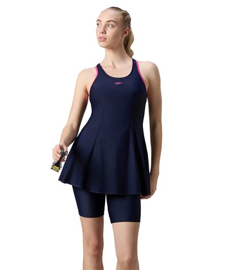 Buy Speedo Women's Endurance10 Racerback Swimdress With Kneeleg - True ...