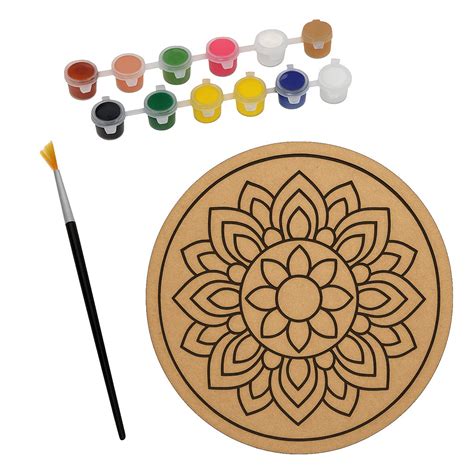 MDF Pre Marked Round Mandala Kit – Adinath Creations