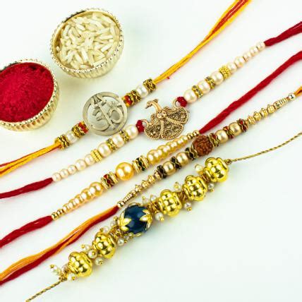 Elegant Handmade Akshar Rakhi | Send Designer Red Mandala Rakhi for ...