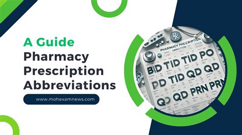 Guide To Pharmacy Prescription Abbreviations (ODHS, ODPC, QDS, OD, BID)
