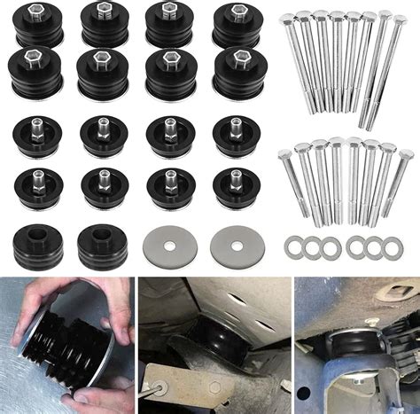 Buy KF04060BK Body Mount Bushing Kit Compatible with Ford F250 F350 ...