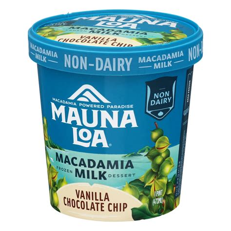 Mauna Loa Non Dairy Macadamia Milk Vanilla Chocolate Chip Frozen ...