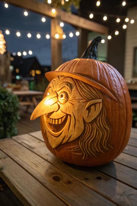 12+ Creative Witch Face Pumpkin Carving Ideas