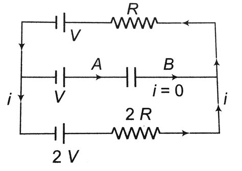 Find potential difference across the capacitor (obviously in steady state)