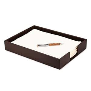 AZYEEA - Leather A4 Office Paper Rectangular Tray Paper Tray ...