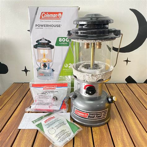 Coleman Powerhouse Dual Fuel Lantern Lamp Model 295 Outdoor Camping Ga ...