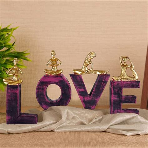 Yoga LOVE Alphabets Show-Pieces – Kreate