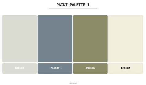 Paint color palettes and color combinations - colorxs.com