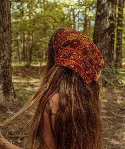 Silk Hippie Boho Bandana Square Head Scarf Bohemian Hair - Etsy UK