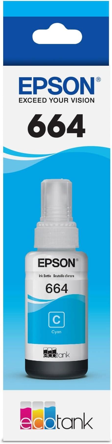 Epson T664220 EcoTank Cyan Ink Bottle : Amazon.in: Computers & Accessories