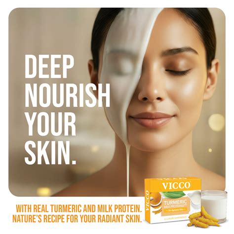 Vicco Turmeric & Milk Protein Bathing Bar | Herbal Soap for Radiant ...