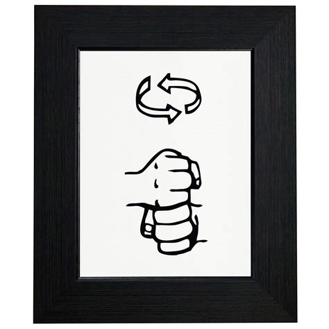 Coffee - ASL - Sign Language - Coffee Lover Framed Print Poster Wall or ...