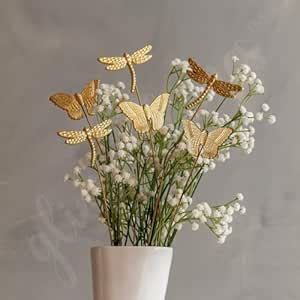 Buy Glimpse Homes Golden Wings Metal Sticks | 18 Inch Vase Fillers ...