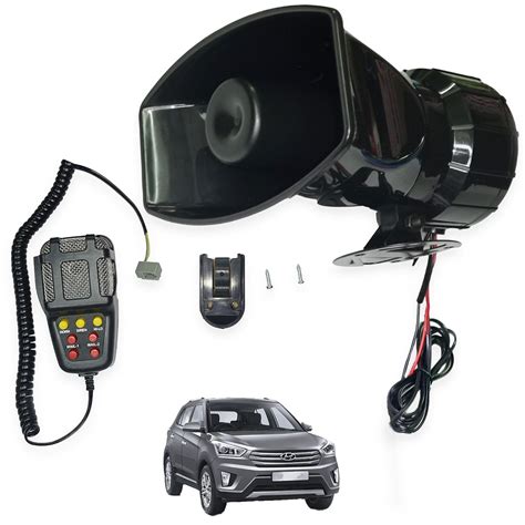 SARRA Police Siren for Cars Jeeps suvs 7 Tone Loud Hooter with Mic VIP ...