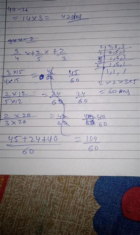 represent 3/4×-2/5×-2/3 on a number line - Brainly.in