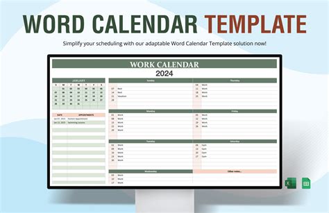 Microsoft Excel Calendar 2024 Template