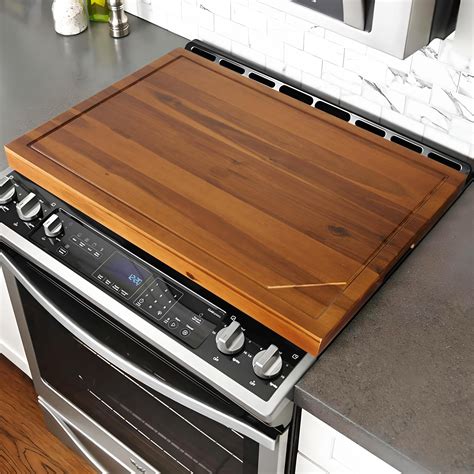 Amazon.com: SwallowLiving Noodle Board Stove Cover Wood with Handles ...