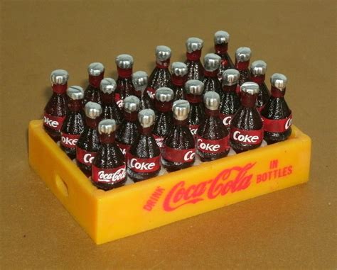1/18 Scale Coca-Cola Soda Bottles Case for Diorama Miniature Drink Coke ...