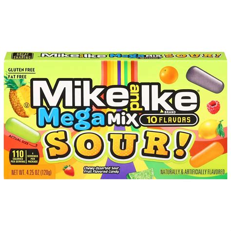 Mike & Ike Mega Mix Sour Chewy Candy Theater Box - Shop Candy at H-E-B