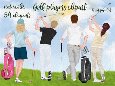Golf Clipart: golfers Clipart Golf Players Clipart - Etsy India