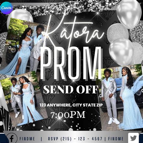 Personalize Prom Send off Flyer, Invitation, Text Invite - Editable - Etsy