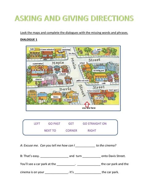 Direction Worksheet 的图像结果