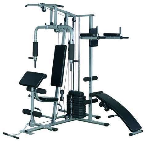Soozier Complete Home Fitness Station Gym Machine With 100 lb Stack ...