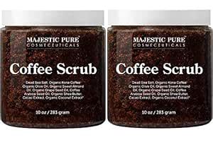 Buy Majestic Pure Arabica Coffee Scrub - All Natural Body Scrub for ...