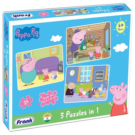 Frank Peppa Pig (26 Pieces) 3 in 1 Jigsaw Puzzle — Toycra