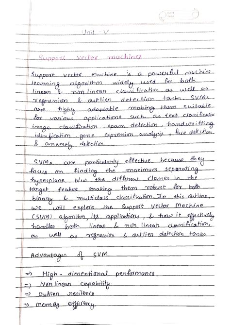 Chapter 5 Notes: Support Vector Machines & Bayes Theorem in ML - Studocu