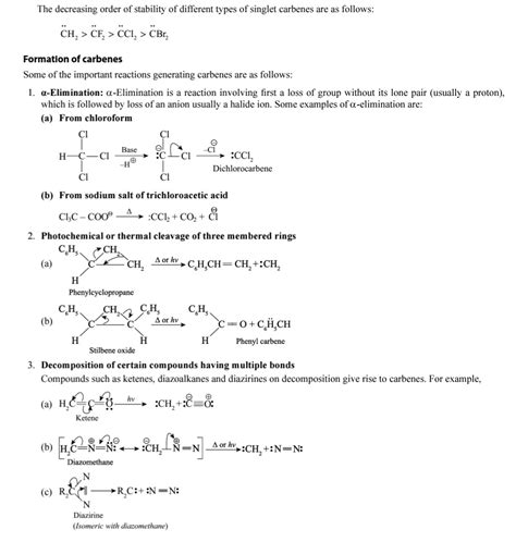 CHEMCA Free Chemistry Notes for JEE NEET Chemistry MadeEasy: Carbenes ...