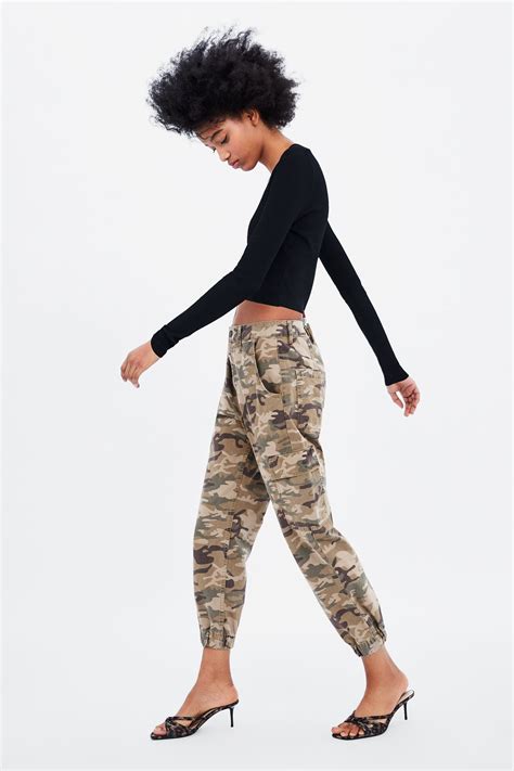 Zara + Baggy Camouflage Pants