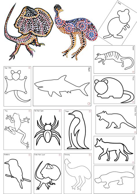 Australian Animal Outline Templates