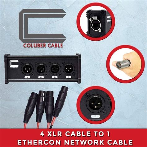 Buy XLR Over Cat5 4 Channel 3-Pin Male Female to Single Ethernet - XLR ...